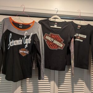 Harley-Davidson 3 Ladies Long Sleeve Shirts